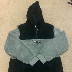 FILA Bruno Sherpa Quarter Zip Hoodie